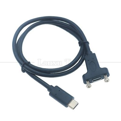 Настройка USB3.1 Gen2 Винтовой блокировщик Студ USB Тип C 3.1 Панельный монтаж расширительного кабеля