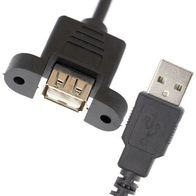 Настройка1M 2M Stud Мужчина на женщину панель монтаж USB 2.0 типа A расширительный кабель с блокировкой винтов Stud