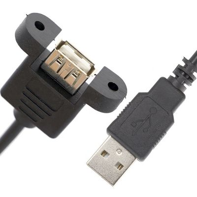 1ft 3ft 10ft винтовой блокировки штанги мужской на женский панель монтаж USB 2.0 типа A расширительный кабель