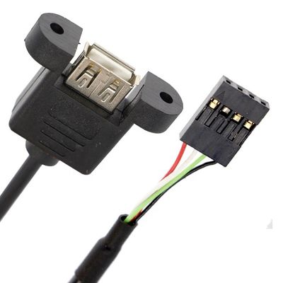 Высококачественный винтовой блокировщик ступени 1M 2M USB женской панели монтаж на кабель Dupont Wire
