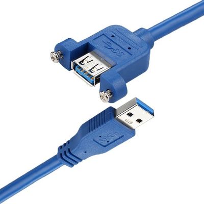 Высокоскоростные данные 5 Гбит / с USB 3.0 типа А Мужчина на женщину панель монтаж USB 3.0 расширительный кабель