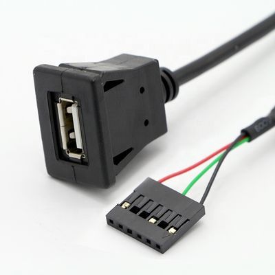 CUSTOM Snap Socket USB 2.0 Мужской панель монтаж кабеля с 6 проводов Dupont терминал