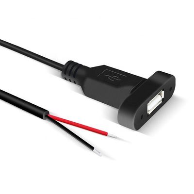 Настроенная панель с установкой USB женский на обнаженный проволока консервированный открытый конец кабеля