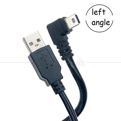 Настройка 90 градусов левого угла USB мужской на MINI 5P USB кабель для камеры контроллера PS3