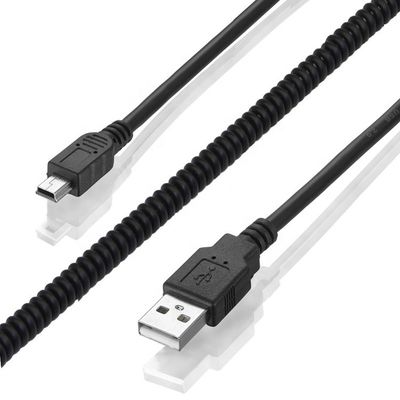 Высококачественный пружинный катушек зарядка данных мини USB 2.0 расширение зарядного кабеля для камеры Камера PS3