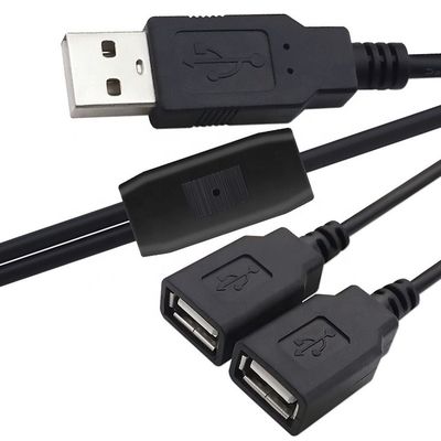 1 м 2 м 1 мужчина на 2 женщины Y-образный USB разделительный кабель для зарядки