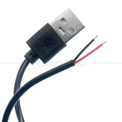 Высококачественный 5В USB 2.0 Мужчина для открытия снятый голый 2pin провода конец кабеля для светодиодного светового лампы