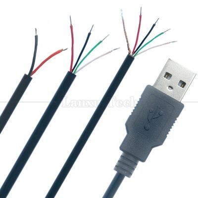 Настройка USB 2.0 типа A мужского типа до положенного консервированного 2 3 4 провода с открытым концом кабель зарядки данных