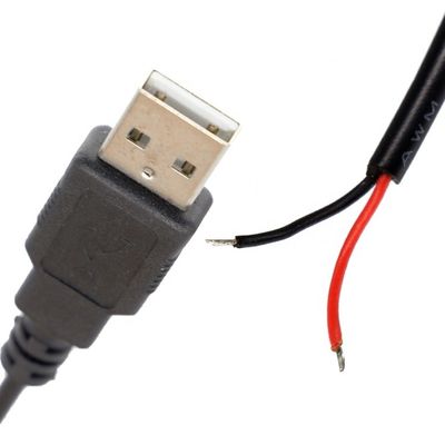 USB 2.0 для мужчины для открытия снятое консервированное голые 2 провода конец хвостовой электрокабель