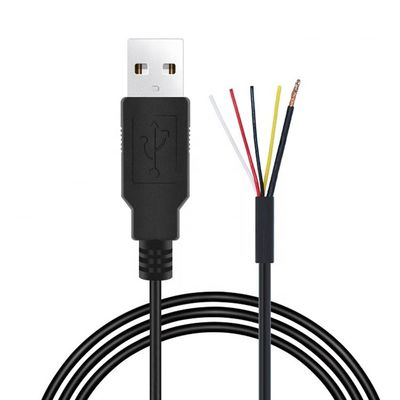 CUSTOM SHIELD USB 2.0 Мужчина к снятому консервированный 4 провода открытый конец хвостик голый конец кабеля