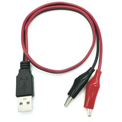 Крокодил зажимает аллигатора зажимает на USB Мужской тест проволока адаптерный кабель для испытания схемы