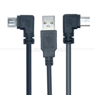 90 градусов прямого угла Micro B мужской на USB тип A мужской расширение кабеля зарядки данных для планшета
