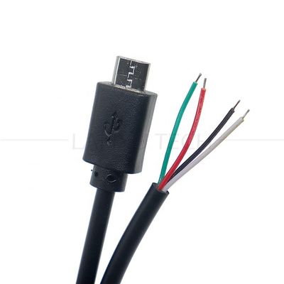 OEM Custom Micro B V8 5 Pin USB Мужчина для открытия Pigtail голые провода кабеля