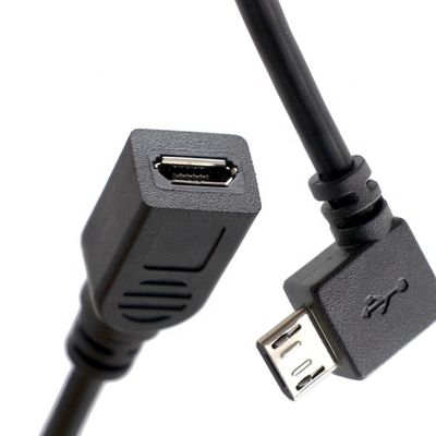 90 градусов слева направо вверх вниз под углом мужчина-женщина Micro B USB 2.0 расширительный кабель