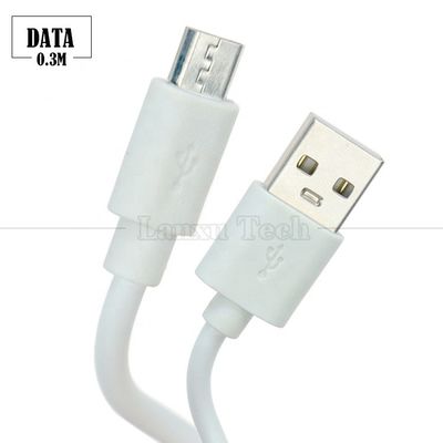 Краткий 30-сантиметровый белый черный зарядный кабель Micro USB для Android