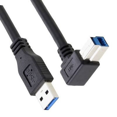 Высокая скорость 5 Гбит / с 90 градусов прямой угол USB 3.0 мужской USB Type B принтер кабель