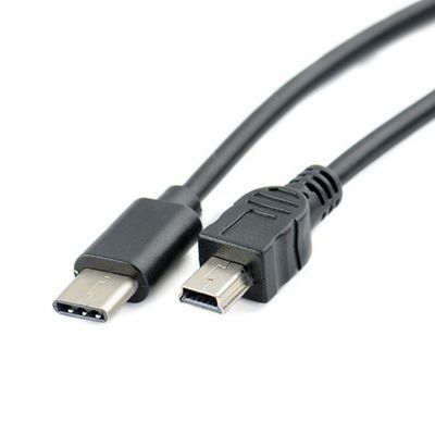Зарядка данных USB типа C в Mini B 5 пин USB OTG кабель для камеры