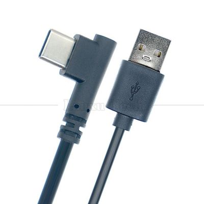Высокое качество 1M 2M 3M 5M 2A 24AWG 90 градусов прямоугольный кабель USB типа C для камеры телефона планшет