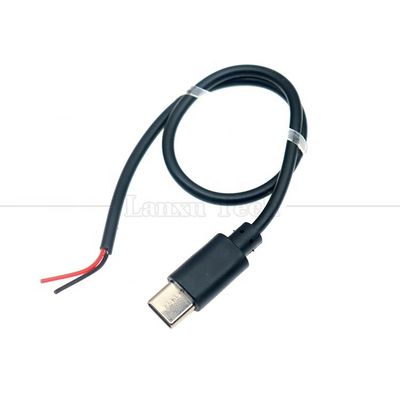 Загрузка данных на заказ 2 4 ядра USB тип C мужчина женщина до открытого провода конца кабеля Pigtail