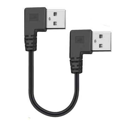Настройка 0.25M 0.3M 90 градусов прямоугольный мужской USB в правоугольный мужской USB 2.0 кабель