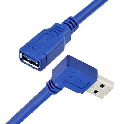 Высокая скорость 5 Гбит / с 1 м 90 градусов прямой угол USB 3.0 тип А Мужчина к женщине USB 3.0 расширительный кабель