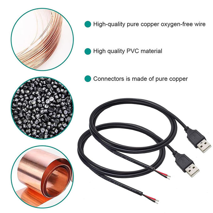 5V USB для открытия снятых консервированных обнаженных проводов конец Pigtail кабель зарядного устройства для светодиодного светодиода 4