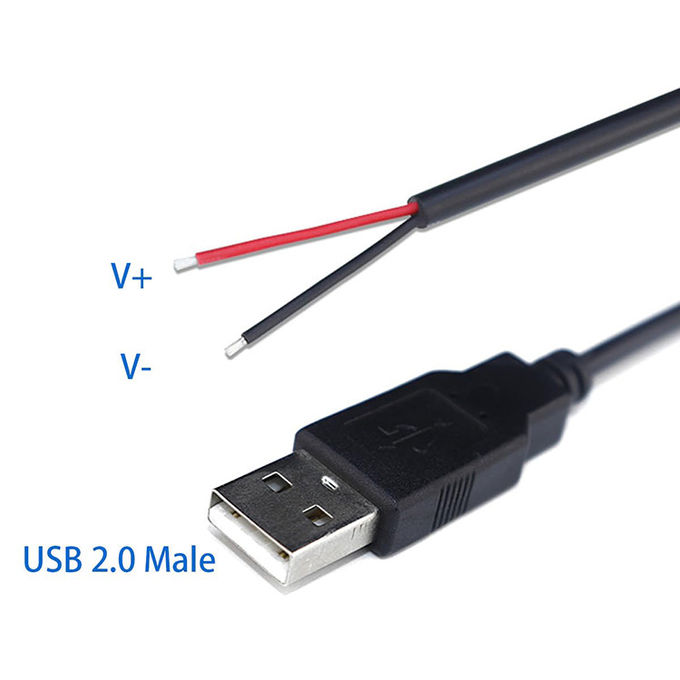 5V USB для открытия снятых консервированных обнаженных проводов конец Pigtail кабель зарядного устройства для светодиодного светодиода 3